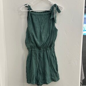 Elegant Teal Sleeveless Romper